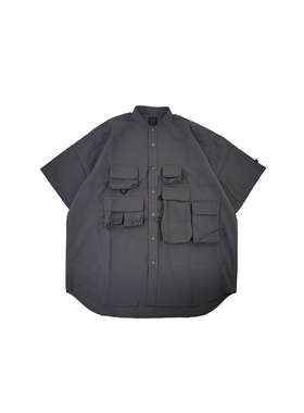 Daiwa pier39ss 日系citboy机能休闲宽松多口袋套装短袖衬衫衬衣