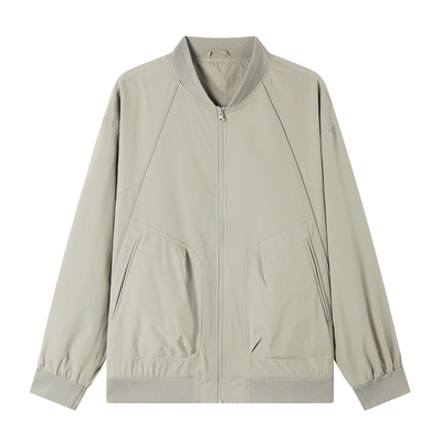 gxgjeans男装个性拼接棒球领外套2025秋款拉链设计感休闲夹克*