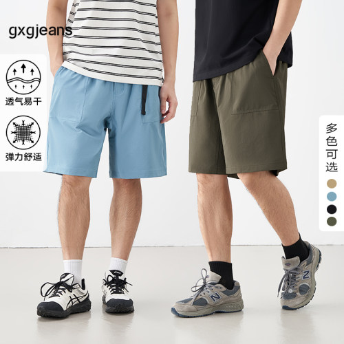 gxgjeans男装休闲短裤夏快干工装