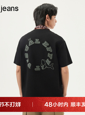 gxg.jeans男装2025年夏季新款圆领短袖T恤J25D442004