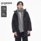 热卖 gxgjeans男装 25冬季 羽绒服外套男 黑色保暖加厚连帽中长款