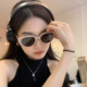 MELIYA美式 墨镜女高级感ins韩版 粉色偏光猫眼太阳镜夏日防紫外线