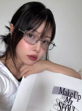 MELIYA韩国ins高级感金属高智感gm墨镜蓝色显瘦防紫外线太阳眼镜