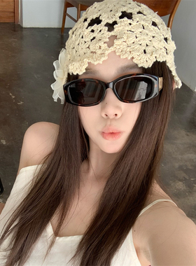 MELIYA欧美粗边框菱格猫眼复古时髦大框豹纹墨镜太阳眼镜显脸小潮