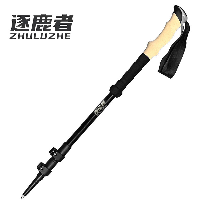 逐鹿者登山杖软木直柄外锁超轻