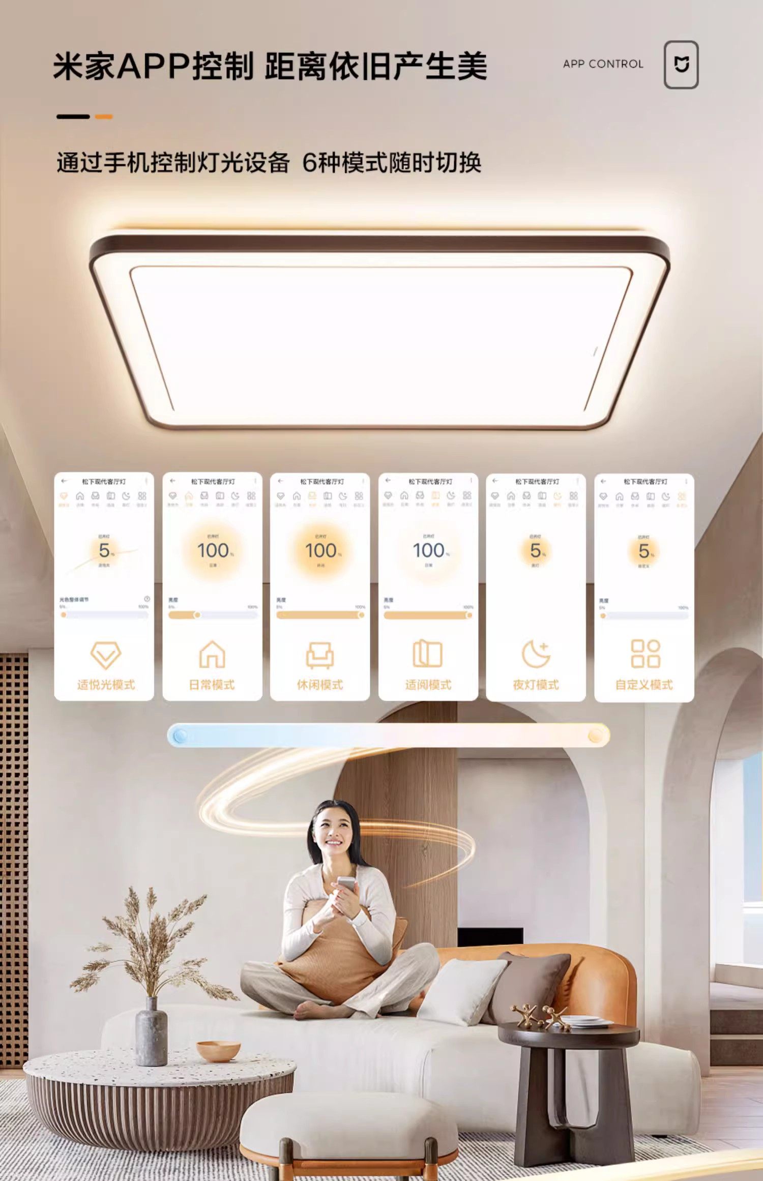 松下LED简约现代客厅卧室