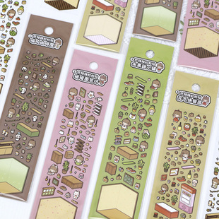造景贴纸巴辣辣粒粒贴迷你小鼻嘎装饰可爱儿童女孩生日礼物手帐贴