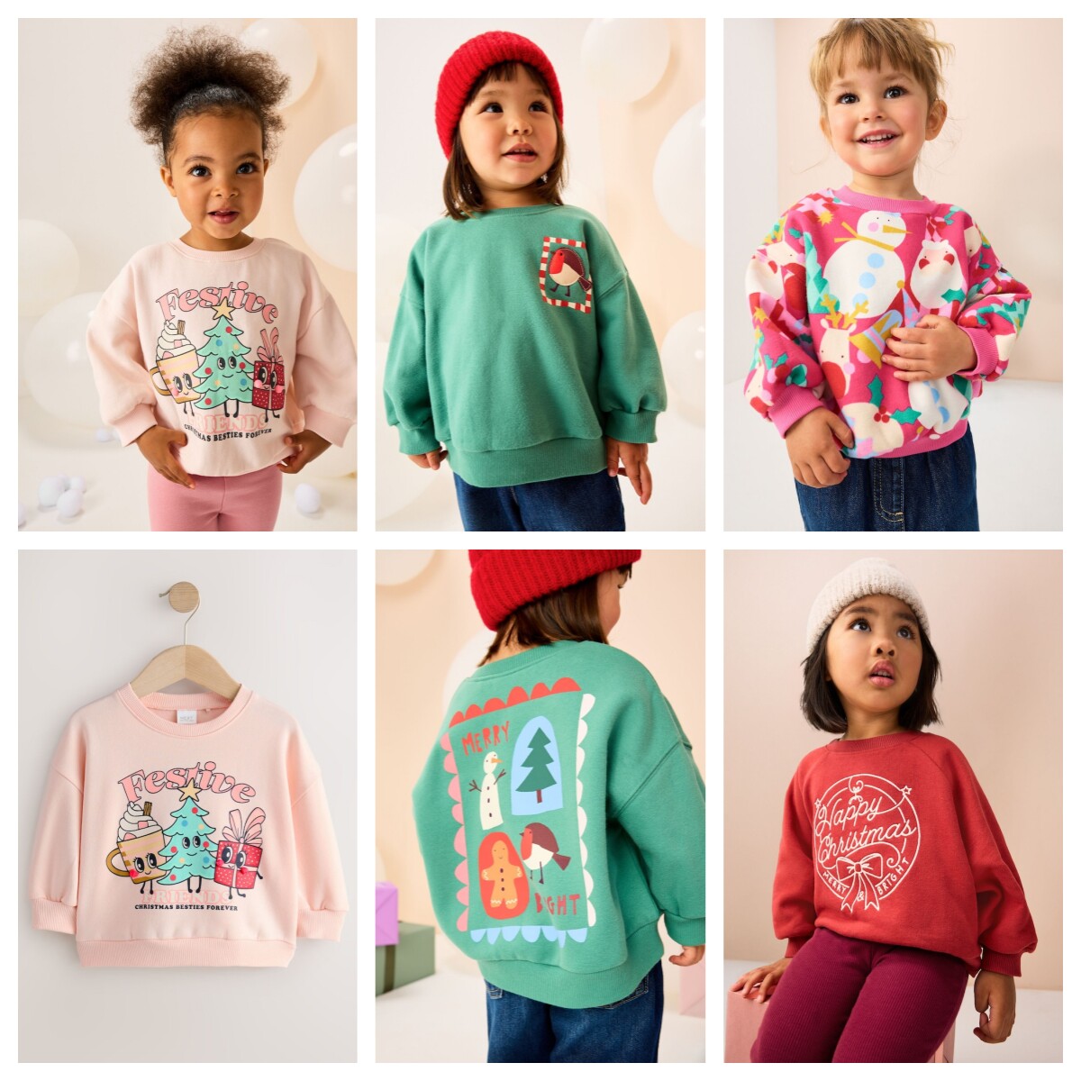 英国next童装 25秋新女童女宝宝可爱动物卡通薄绒圆领卫衣 上衣