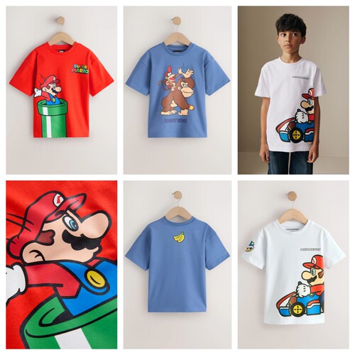 Next马里奥Mario卡通短袖圆领T恤