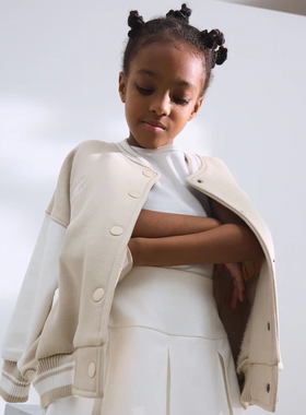 英国next童装 25夏女童大女孩白色青春朝气运动款百褶半身裙 裙子