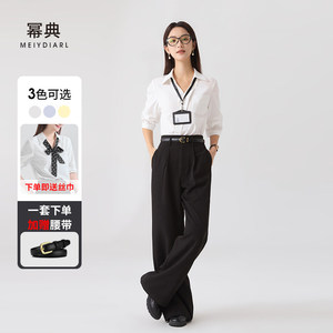 幂典短袖白衬衫女2025夏