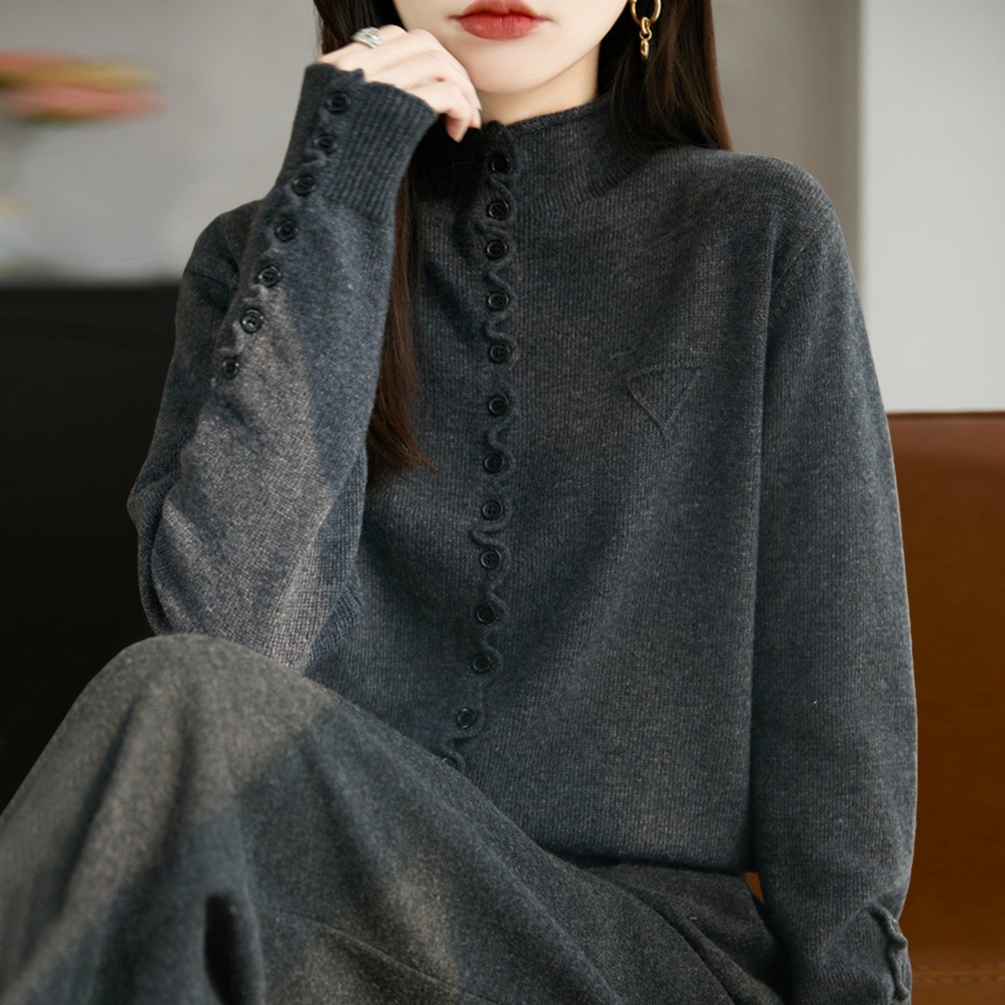 半高领纯色显瘦针织打底衫女2025新款洋气大码女装上衣秋冬毛衣,个性定制/设计服务/DIY,棉服工装,淘宝优惠券,粉丝福利购,淘宝优惠卷