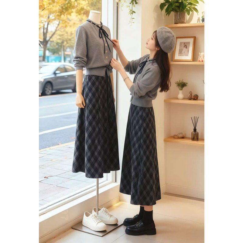 大码巨好看格子半身裙女秋冬新款胖mm高级感气质减龄中长款a字裙,个性定制/设计服务/DIY,棉服工装,淘宝优惠券,粉丝福利购,淘宝优惠卷