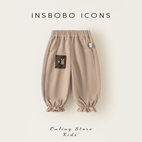 INSbobo可爱兔子束脚休闲裤