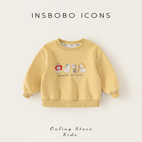 INSbobo儿童可爱印花卫衣