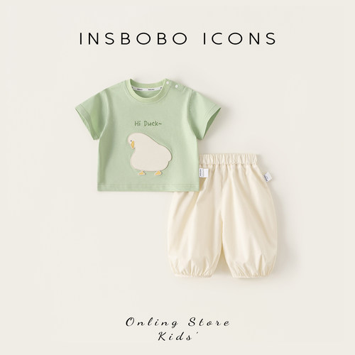 INSbobo儿童可爱卡通套装