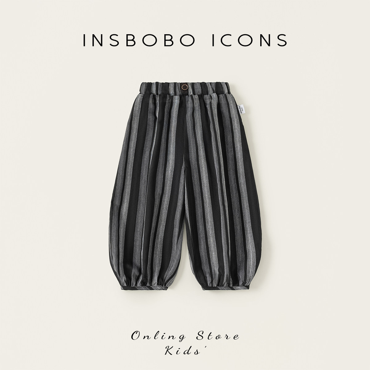 INSbobo松紧腰束脚防蚊裤图片