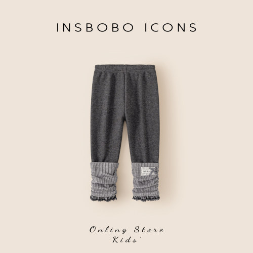 INSbobo假堆堆袜加绒打底裤