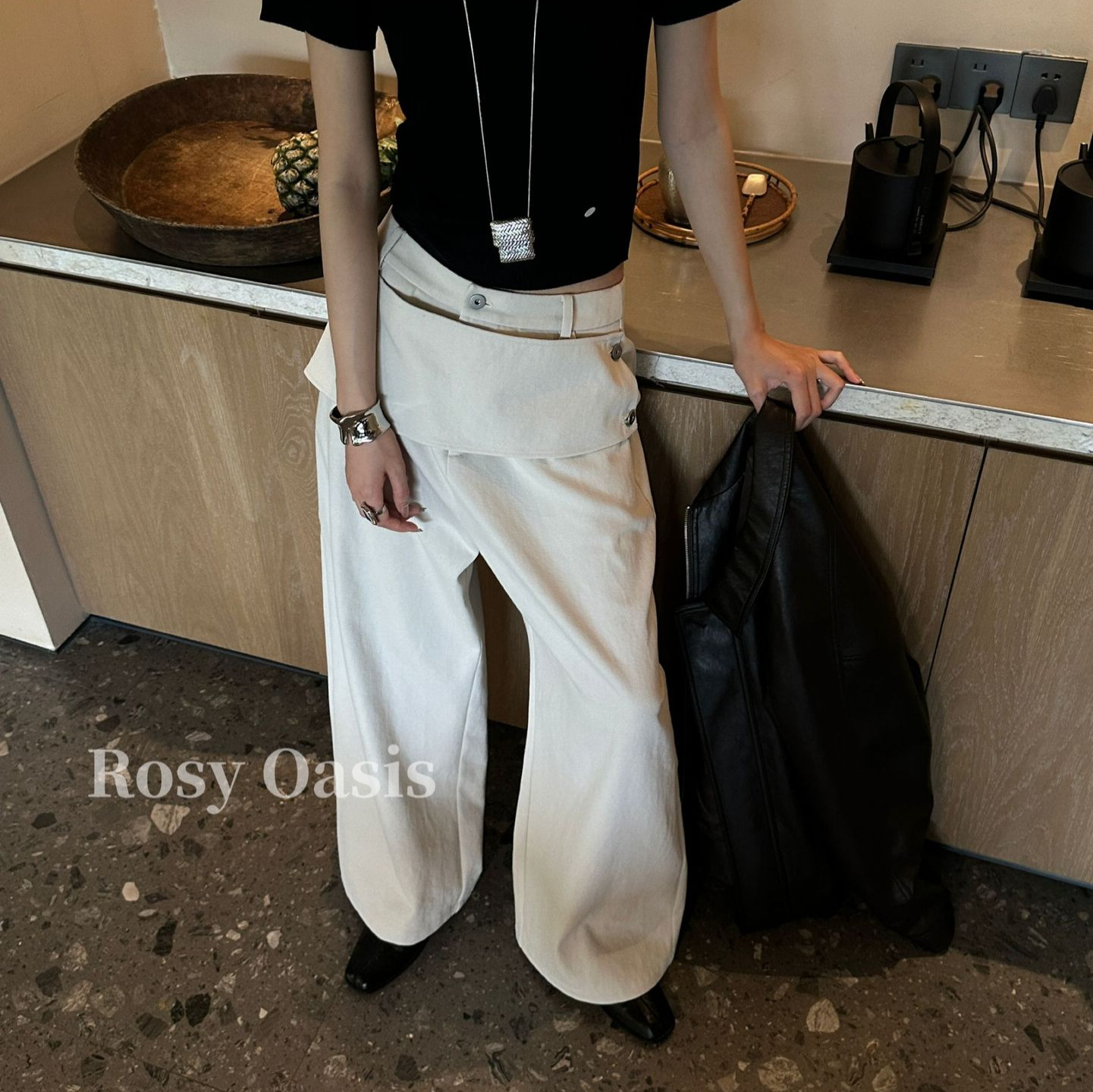 PlantAle早秋韩系设计感长裤