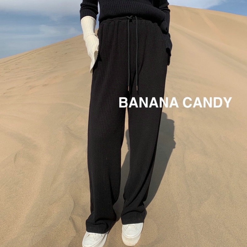 韩版松紧腰针织裤巨显瘦超模裤