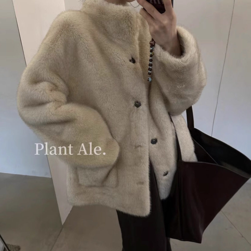 韩系高端精仿水貂毛环保皮草~防风扣立领保暖皮毛一体外套82111-2,女装/女士精品,皮草,淘宝优惠券,粉丝福利购,淘宝优惠卷