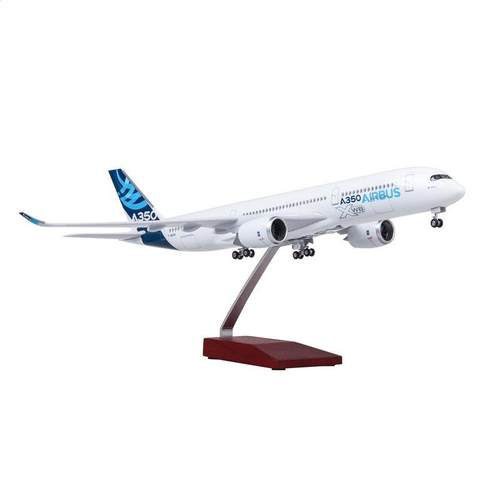 东航A350海南熊猫南航新加坡47CM带轮子拼装ABS材料飞机模型航模