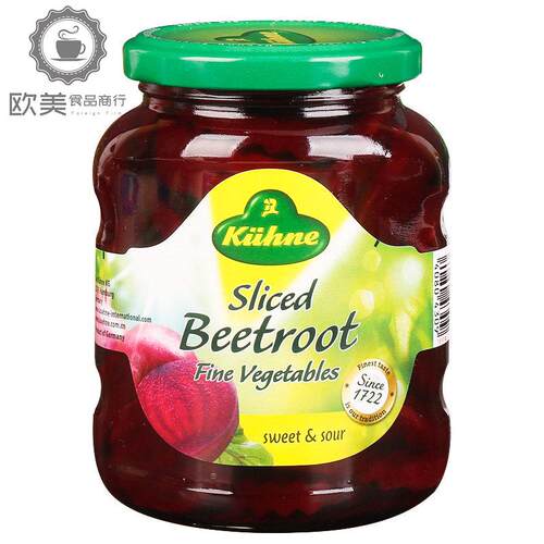 德国 Kuhne冠利 Pickled Red Beets红菜头 蔬菜罐头 甜菜根 330g