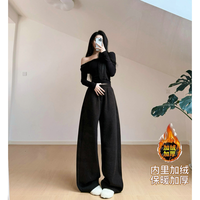 高腰原创猫猫家长裤加长女裤