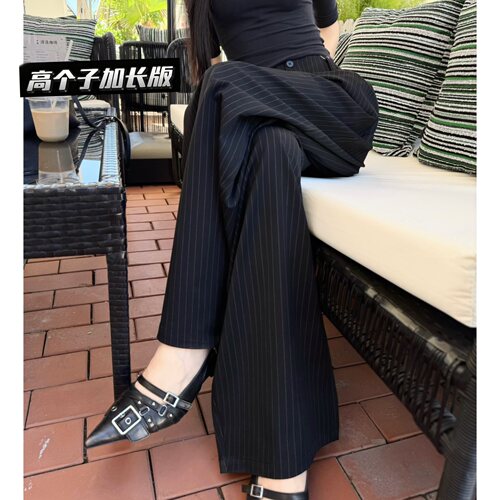西裤女弯刀裤老钱风高智感