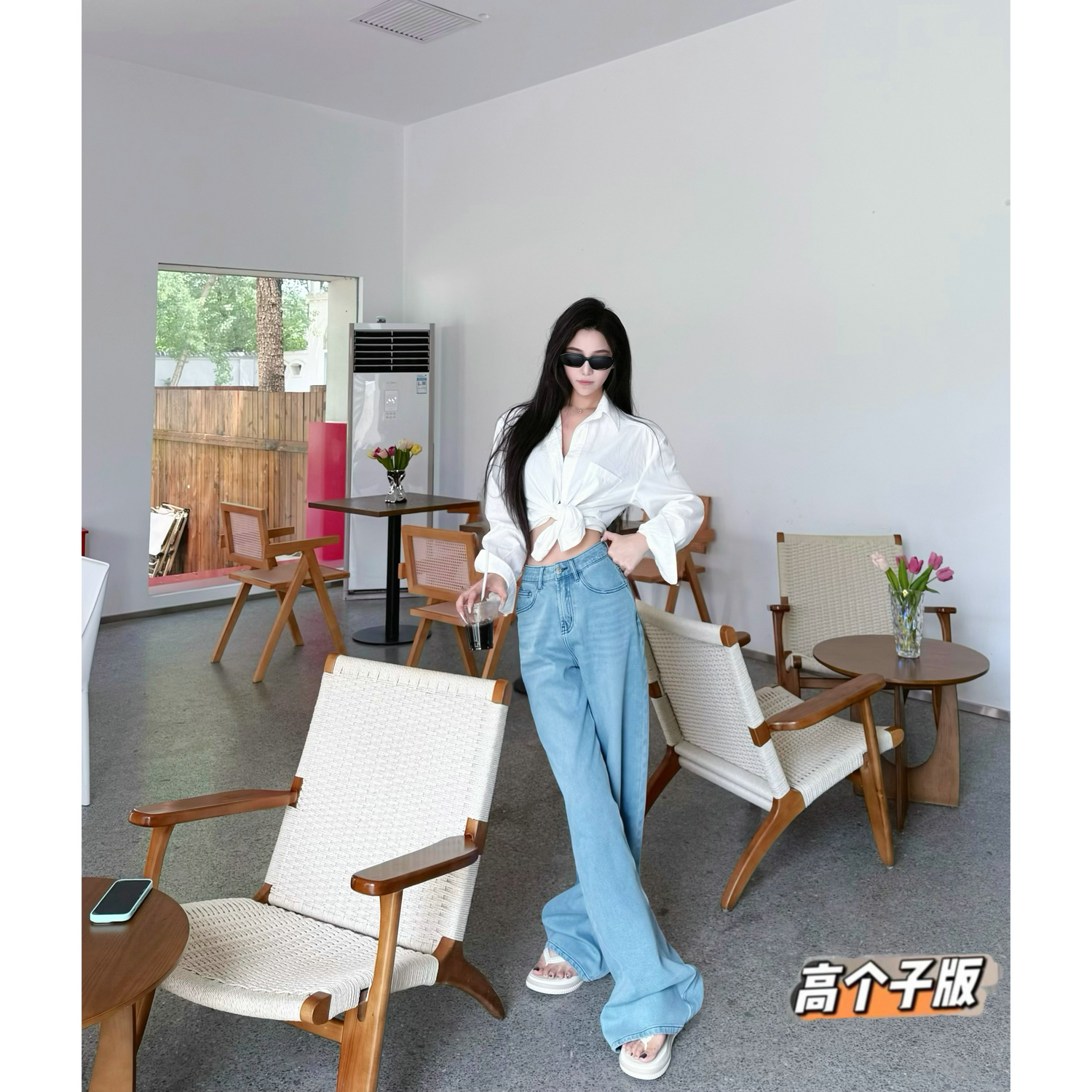 阔腿长裤厚牛仔秋冬加长女裤