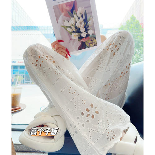 高腰原创猫猫家长裤加长女裤