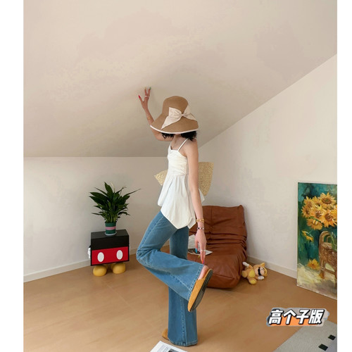微喇长裤薄款牛仔春夏加长女裤