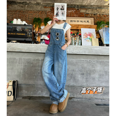 背带长裤薄款牛仔春夏加长女裤