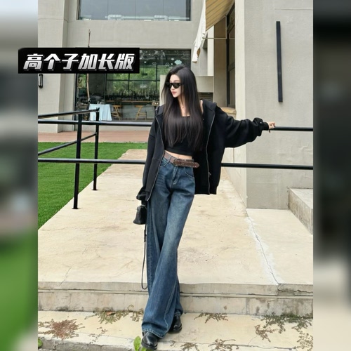 宽松韩版修身百搭弯刀裤潮
