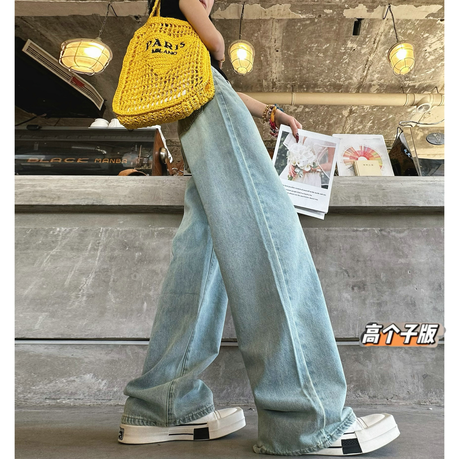 阔腿长裤常规牛仔春夏加长女裤