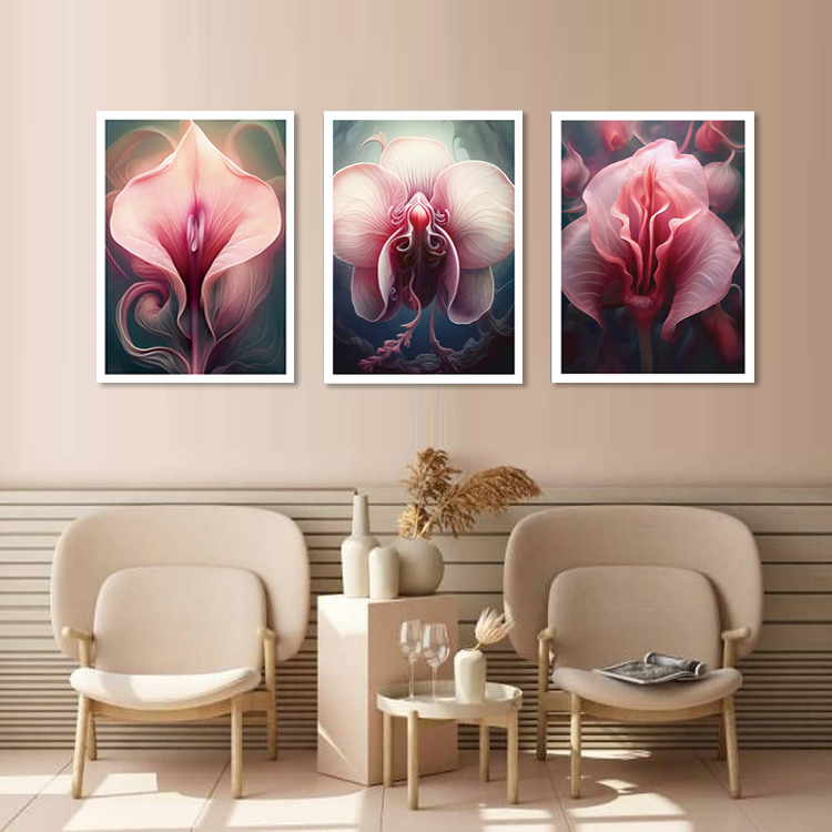 轻奢私密花生殖艺术挂画 妇科医院月子会所产后修复装饰画墙壁画图片
