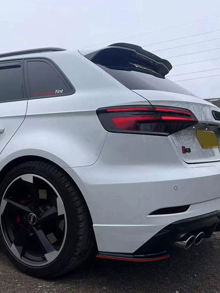 AUDI A3 해치백 14-20 모델 스포츠 모델 MAX에 적합합니다. 손상이 없고 펀칭이 없는 소형 후방 날개 고정 바람 날개 장식 부품