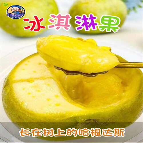 顺丰空运云南奶香白柿冰淇淋果新鲜版纳w4冰激凌果高端新奇水果5