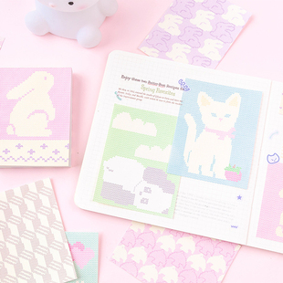 分装便签 | 国产毛衣纹理格纹格子手帐便签本手账素材便签分装