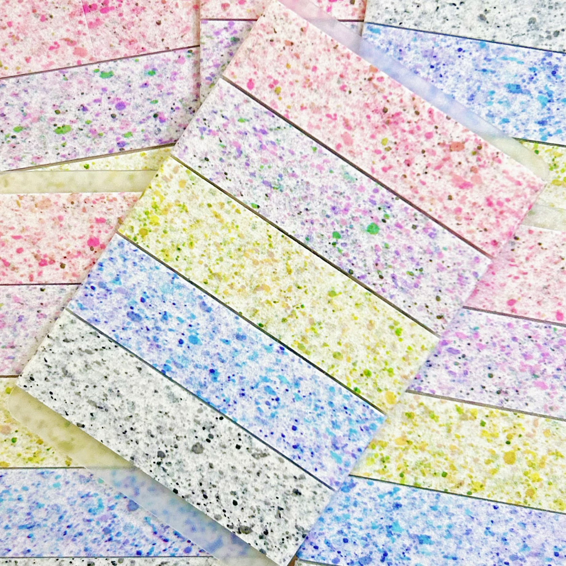 分装胶带 | 可爱点点格子条纹彩虹波点碎花盐系墨轩和纸胶带分装