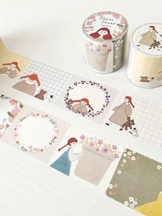 分装便签卷 日本peppoko新品和纸胶带卷式便利贴便签卷分装