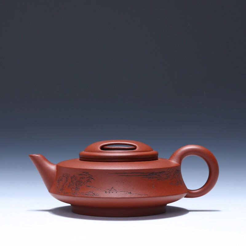 藏壶轩 研高省大师黄自英全手底槽清牛盖合璧500cc 宜兴紫砂壶