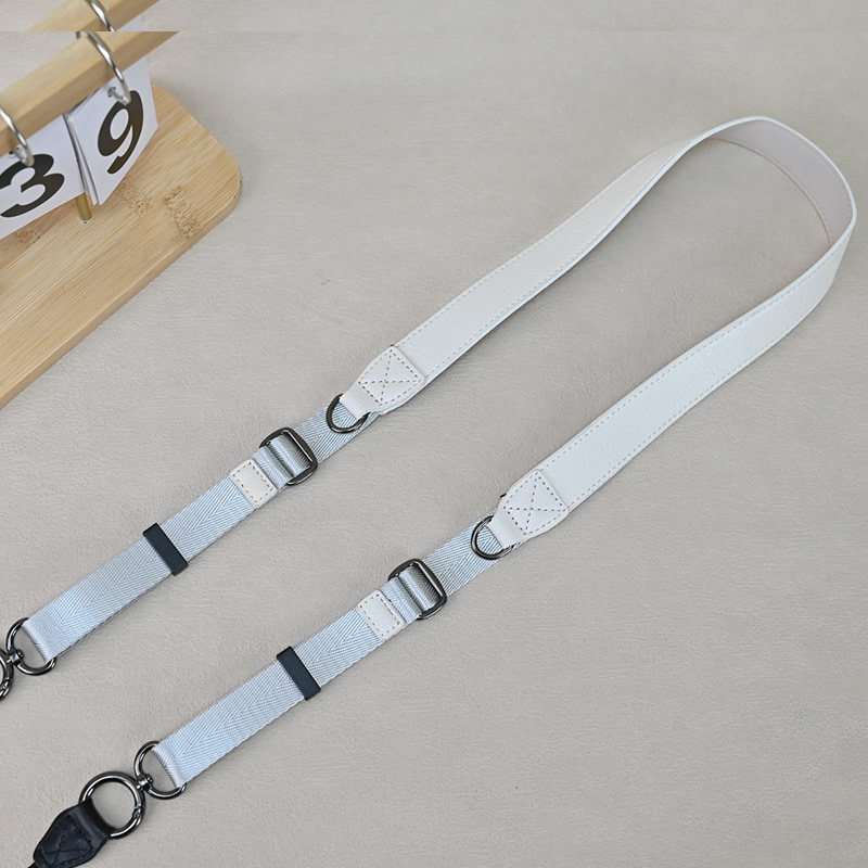 适用佳能R50相机背带XT30三代可调节多功能单肩斜挎肩带白色皮