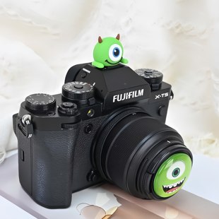 大眼怪相机镜头盖热靴富士XT5 52mm适用佳能R50小痰盂R10索尼A7C