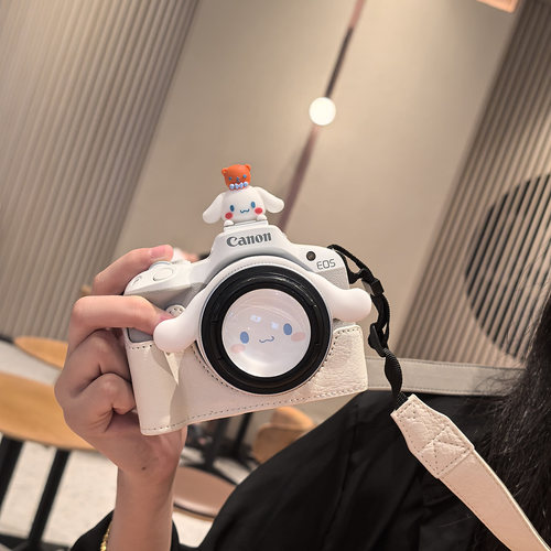 佳能R50保护套R10相机包可爱热靴M50 200D二代底座包R50V背带壳