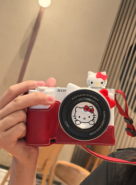 索尼ZVE10M2保护套ZVE10LK底座A7C2相机包适用A6400皮套热靴配件