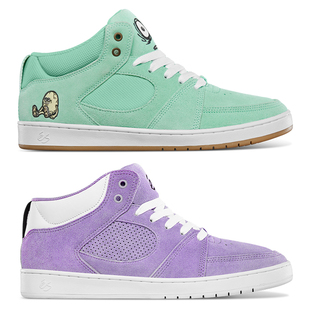 美国进口品牌es板鞋ACCEL SLIM MID X EGGCELL中帮反毛皮滑板鞋子