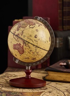 地球仪摆件复古高档办公室客厅书房装饰摆饰乔迁礼物摄影拍摄道具