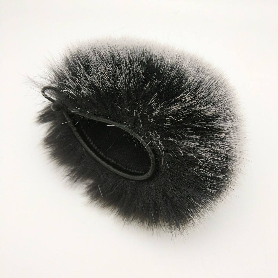 玄狐毛话筒防风罩 摄像机麦克风毛毛套 防风毛衣 录音套 话筒罩