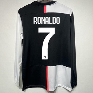 复刻版2019-20赛季尤文主场长袖复古老款球衣 C罗迪巴拉足球服男